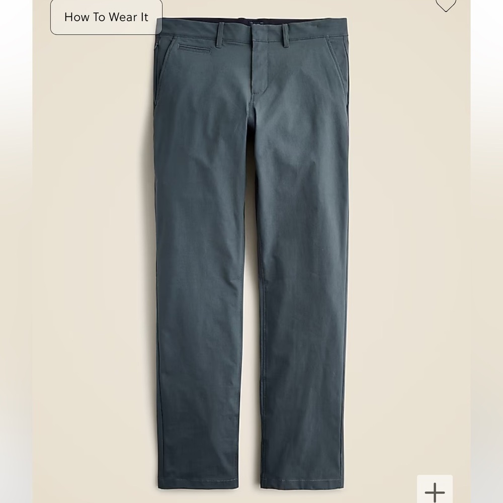 J crew charcoal steel 770™ Straight-fit tech pant
